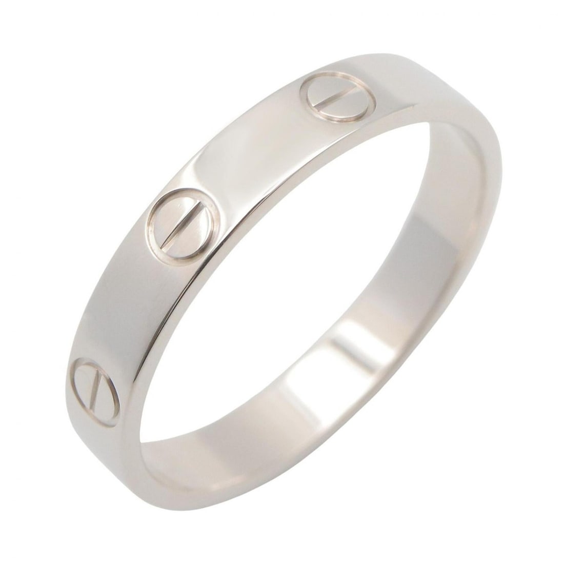 Cartier Mini Love Ring, 18K White Gold (18KWG), Silver Tone, B4085157 (1 of 9)