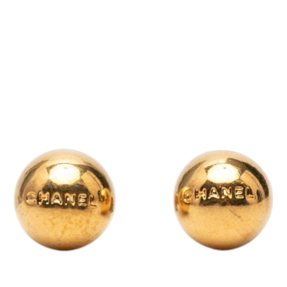 Chanel Logo Earrings, Gold Plated, Women's CHANEL (1 of 9)