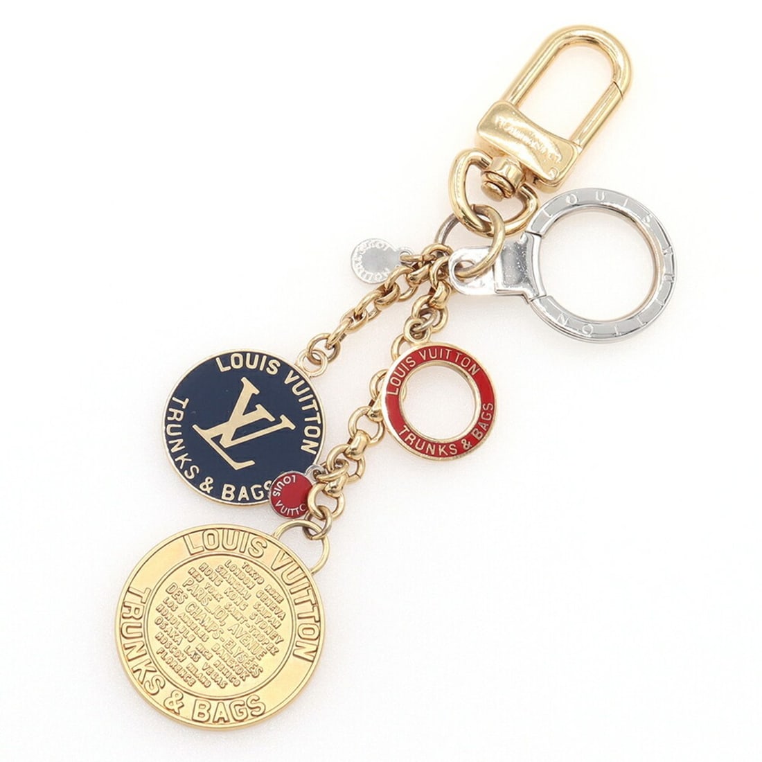 Louis Vuitton Accessory Bag Charm Portefeuille Chaine T&B M60076 Gold Silver Metal Handbag Keychain (1 of 8)