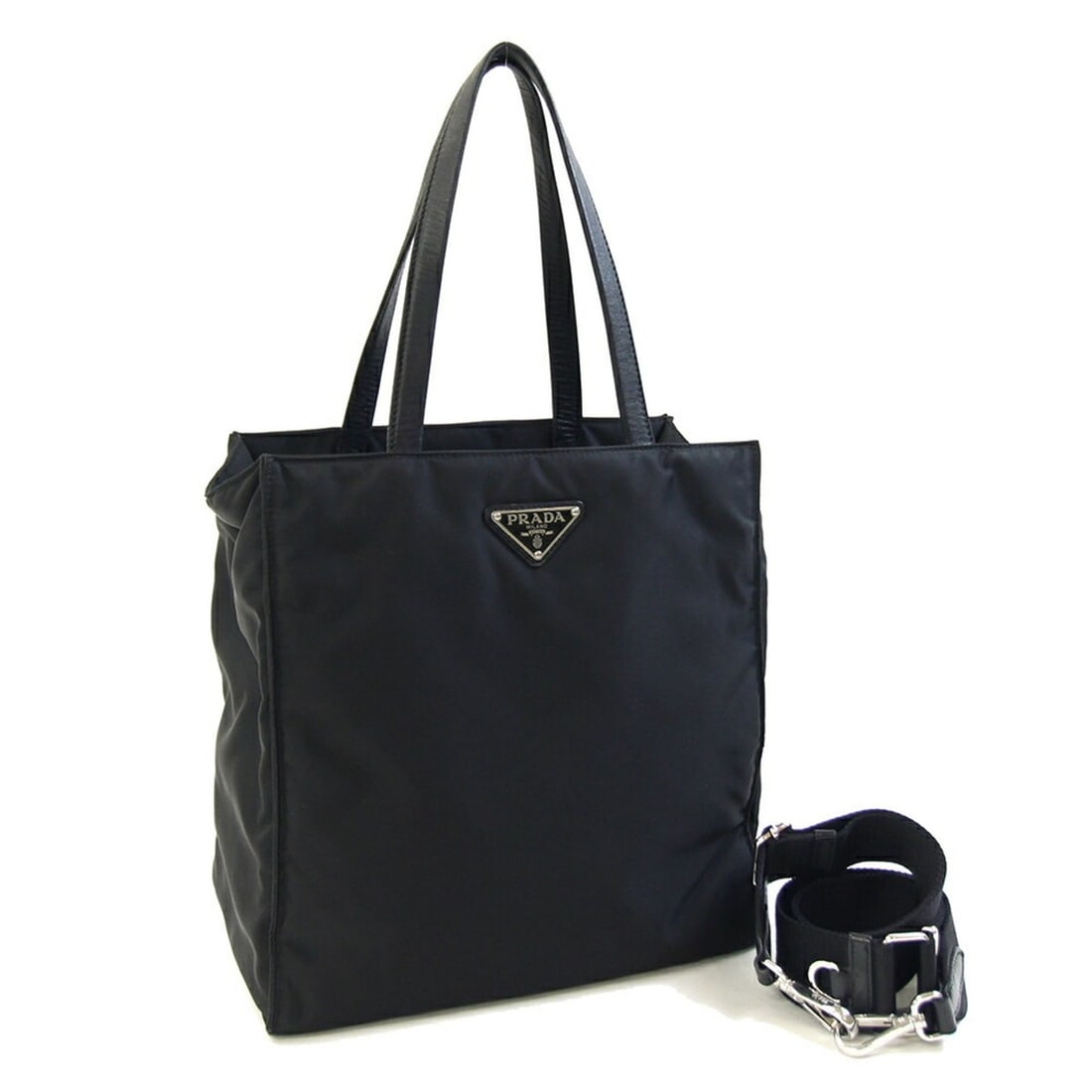 Prada handbag 1BG426 Black Nylon Leather Re-Nylon Shoulder Bag for Women PRADA (1 of 13)