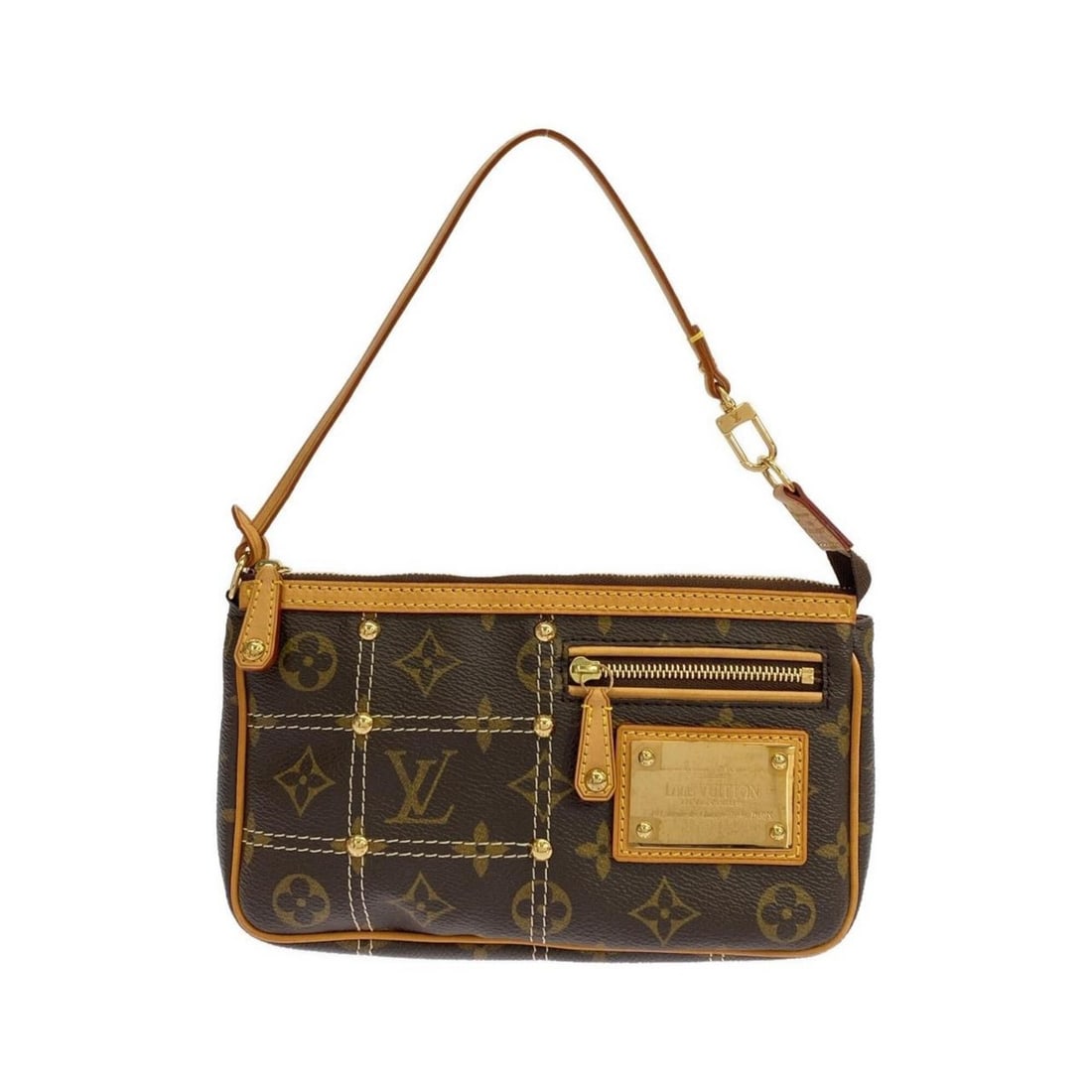 Louis Vuitton Monogram Rivet Pochette Accessoires M40141 Accessory Pouch: --- Catalog ---Category: SizeSize (HxWxD): 13cm x 21cm x 4cm / 5.11'' x 8.26'' x 1.57''Category: DesignType: Pochette, PouchColor: MarronGender: Men,WomenMaterial: Coated canvas Hardware Color: