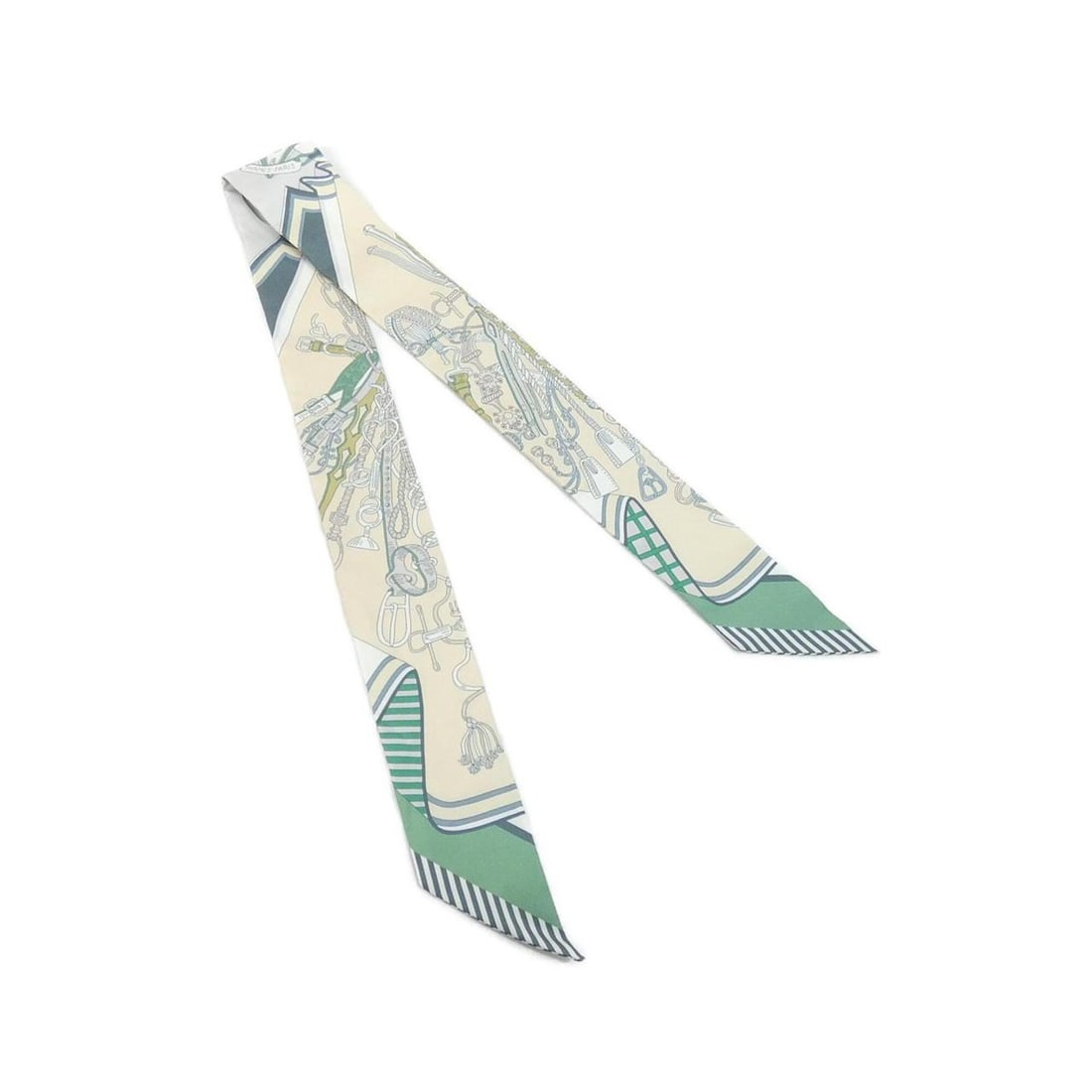 Hermes BOUQUETS SELLIER Twilly 062842S Scarf Muffler: --- Catalog ---Category: SizeSize (LxW): 5cm x 86cm / 1.96'' x 33.85''Category: DesignType: ScarfColor: GreenGender: Men,WomenMaterial: Silk Category: GeneralMPN: 062842SBrand: Hermes--- Item List