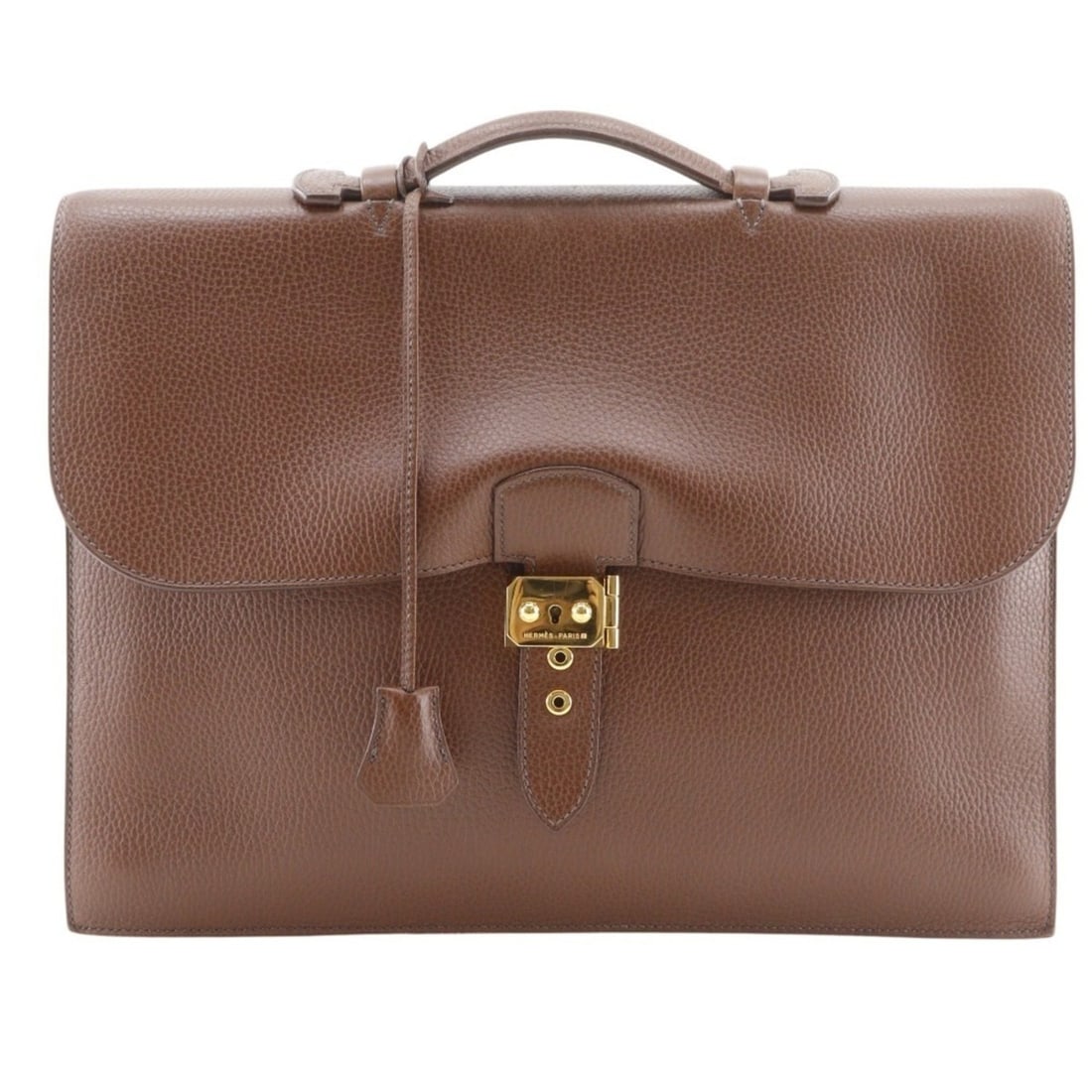 Hermes Sac à Depeche 38 Business Bag, Fjords, 1999, Brown, ?C, A4 size, Flap, Men's. (1 of 18)