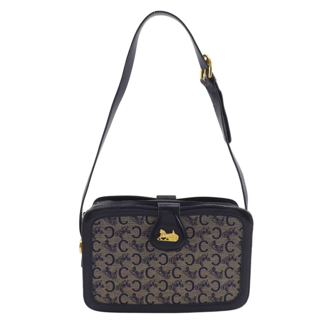 Celine C Saluki Vintage Shoulder Bag, Old Canvas x Leather, Navy, Women's.: --- Catalog ---Category: SizeWeight: 590g / 1.3lb.Strap Drop: 32cm / 12.59''Size (HxWxD): 16cm x 25cm x 10cm / 6.29'' x 9.84'' x 3.93''Category: DesignType: Shoulder bagColor: NavyGender: