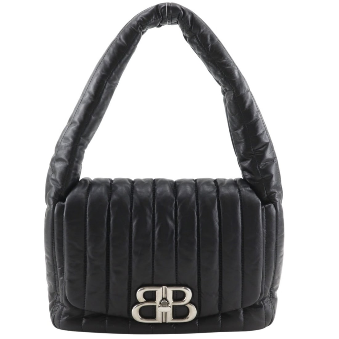 Balenciaga Monaco Shoulder Bag, Quilted, Calfskin, Black, A5 Size, Turn-Lock, Women's, 787896: --- Catalog ---Category: SizeWeight: 360g / 12.69oz.Handle Drop: 15.00cm / 5.91''Size (HxWxD): 19cm x 24cm x 10cm / 7.48'' x 9.44'' x 3.93''Category: DesignType: Shoulder bagColor: BlackGender: