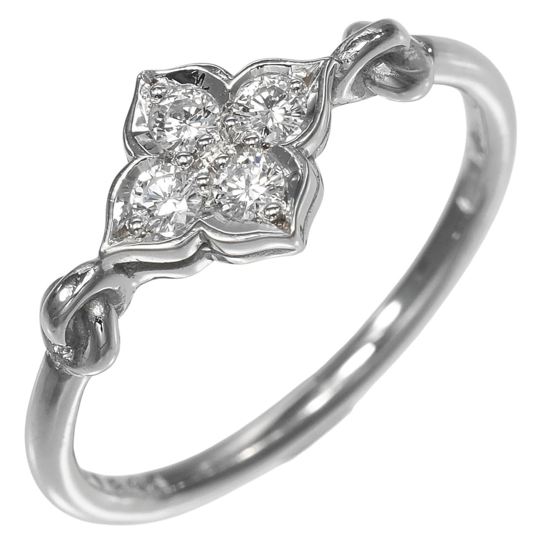 Cartier Hindu Ring, Size 7.5, 18K White Gold, Diamond, Approx. 1.78g (1 of 20)