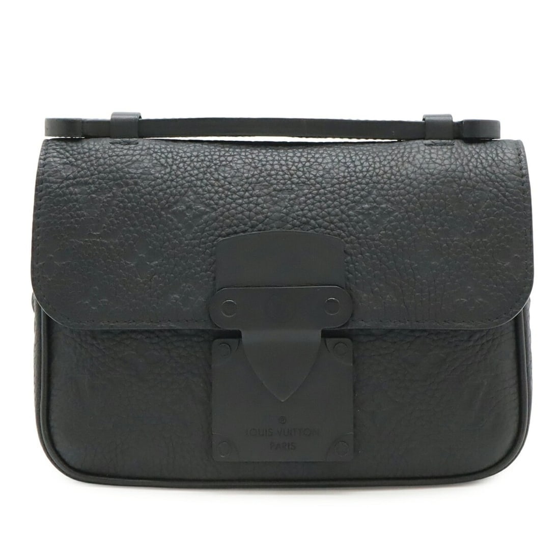 LOUIS VUITTON Louis Vuitton Taurillon Monogram S-Lock Sling Bag, Body Shoulder Leather, Noir Black (1 of 10)
