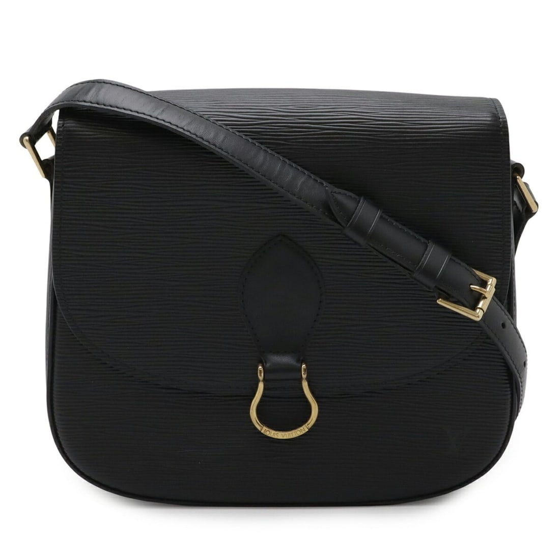 LOUIS VUITTON Louis Vuitton Epi Saint Cloud Shoulder Bag Pochette Leather Noir Black M52192 (1 of 10)