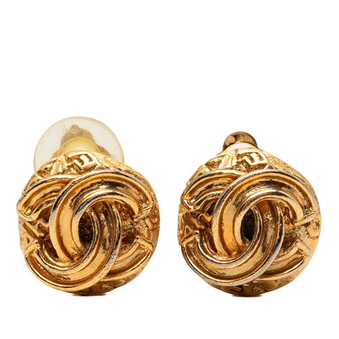 Chanel Coco Mark Earrings, Gold Plated, Women's CHANEL (1 of 17)