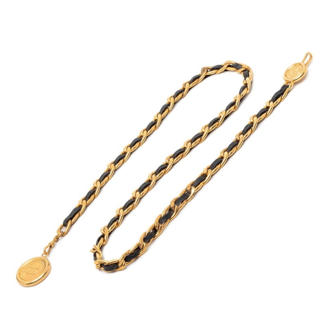 Chanel Coco Mark 31 RUE CAMBON PARIS Chain Belt Gold Black Plated Leather Women's CHANEL (1 of 14)