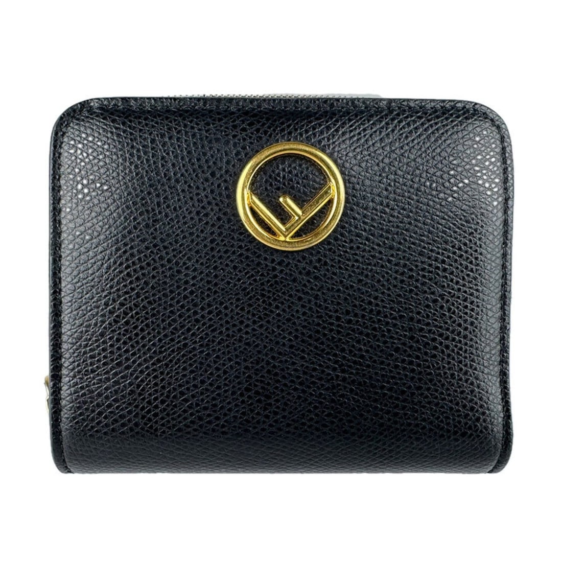 Fendi FENDI Bi-fold Wallet F's Leather Black Women's 8M0407-A18B Free Shipping z9159 (1 of 13)