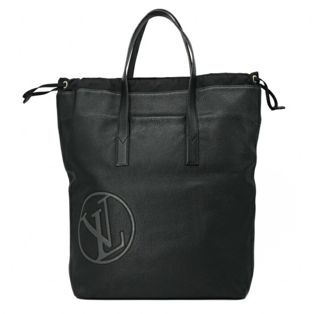 LOUIS VUITTON Louis Vuitton Taurillon LV Circle Cabas Light Tote Bag Black M55000 (1 of 18)