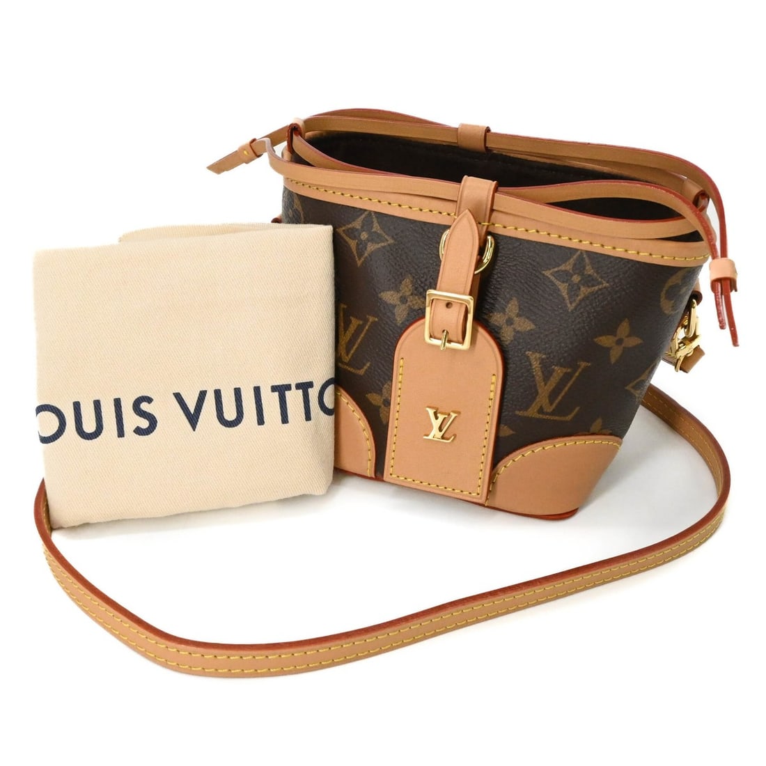 LOUIS VUITTON Louis Vuitton Noe Purse Monogram Canvas Leather Shoulder Bag Brown M57099 (1 of 18)