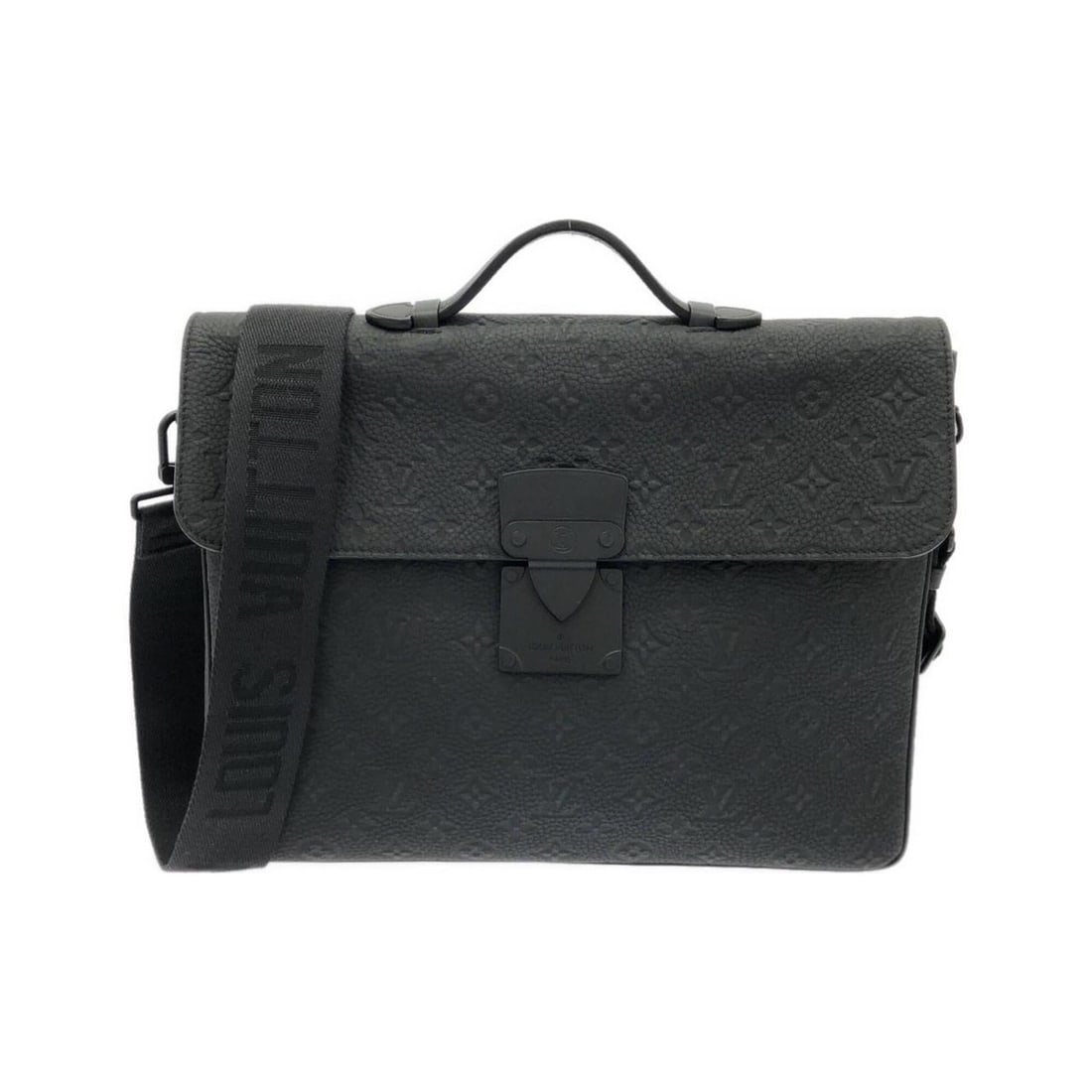 Louis Vuitton Taurillon Monogram S-Lock Briefcase M20835 Handbag: --- Catalog ---Category: SizeSize (HxWxD): 29cm x 36.5cm x 4cm / 11.41'' x 14.37'' x 1.57''Category: DesignType: Briefcase, HandbagColor: BlackGender: Men,WomenMaterial: Leather Leather/Fur Type: Calf