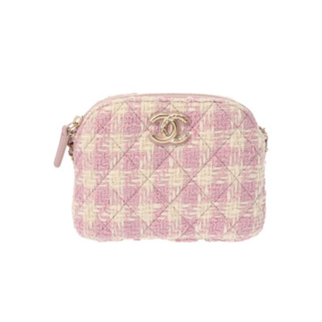 CHANEL Chanel Chain Mini Bag Novelty Purple White Men's Women's Tweed Shoulder A Rank Used Ginzo: --- Catalog ---Category: SizeSize (HxWxD): 12cm x 15cm x 5cm / 4.72'' x 5.9'' x 1.96''Strap Length: 120cm / 47.24''Category: DesignType: Shoulder bagColor: Champagne gold, Purple, WhiteGender: Men,Wom