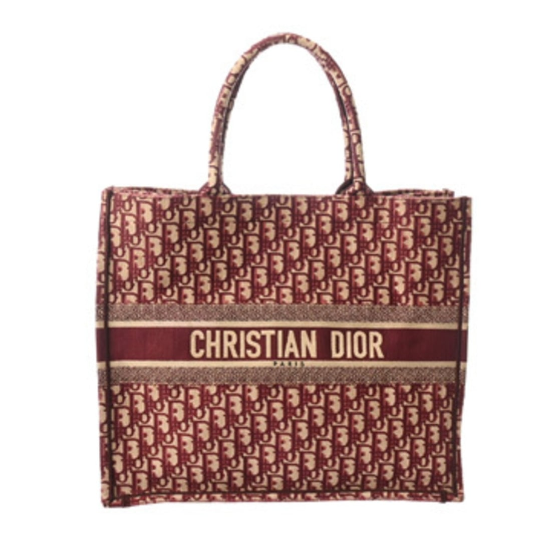 CHRISTIAN DIOR Christian Dior Book Tote Large Bordeaux Men's/Women's Canvas Handbag B Rank Used (1 of 11)