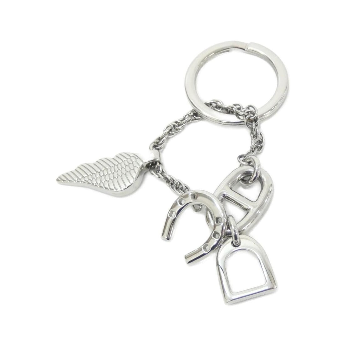 Hermes Bon Voyage 100059FJ Keyring: --- Catalog ---Category: DesignType: KeyringColor: SilverGender: Men,WomenMaterial: Stainless steelCategory: GeneralMPN: 100059FJBrand: Hermes--- Item List ---Section: ConditionRanking: Rank A Used -