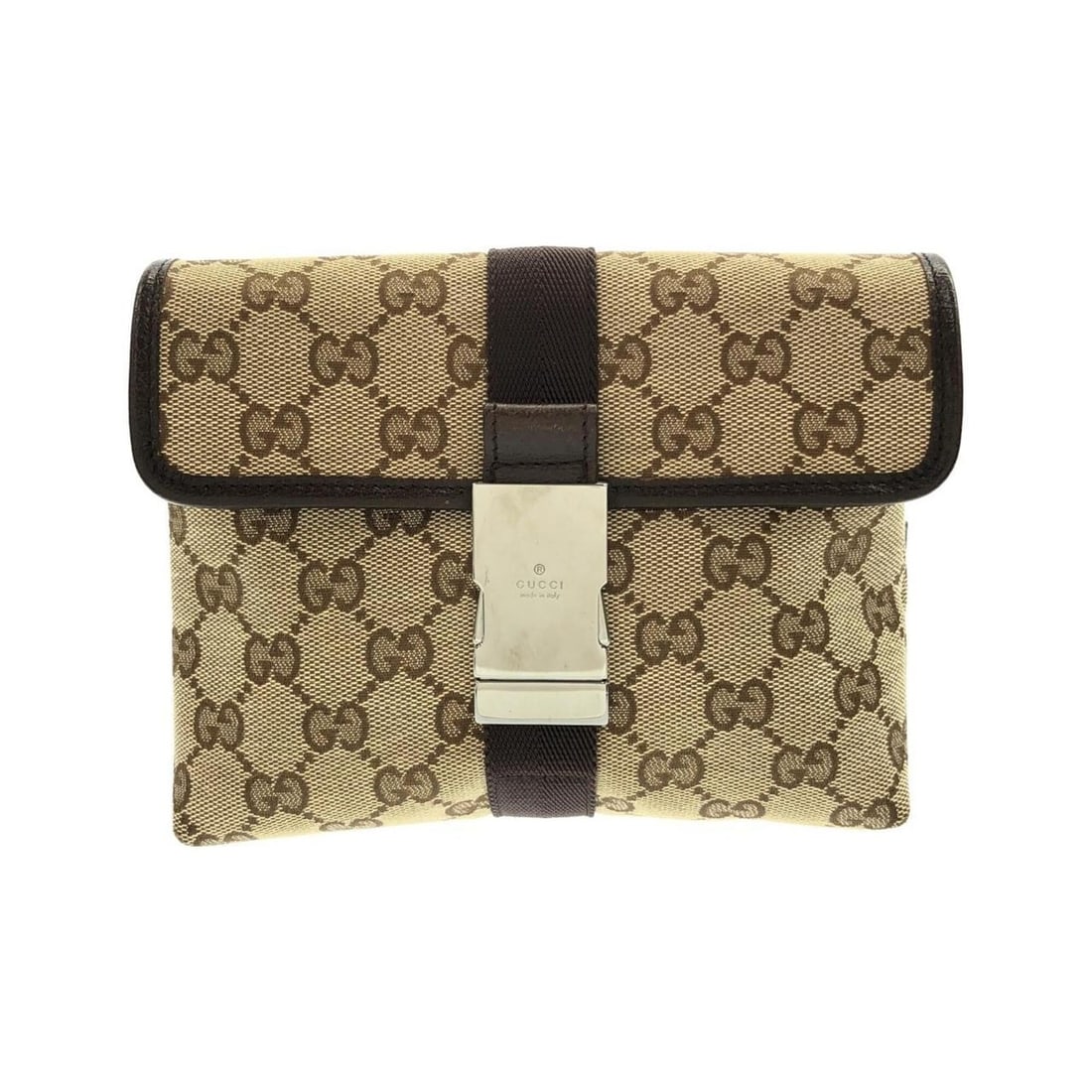 Gucci 131236 Waist Bag: --- Catalog ---Category: SizeSize (HxWxD): 13cm x 17cm x 6cm / 5.11'' x 6.69'' x 2.36''Category: DesignType: Fanny packColor: Beige, BrownGender: Men,WomenMaterial: GG canvas Hardware Color: