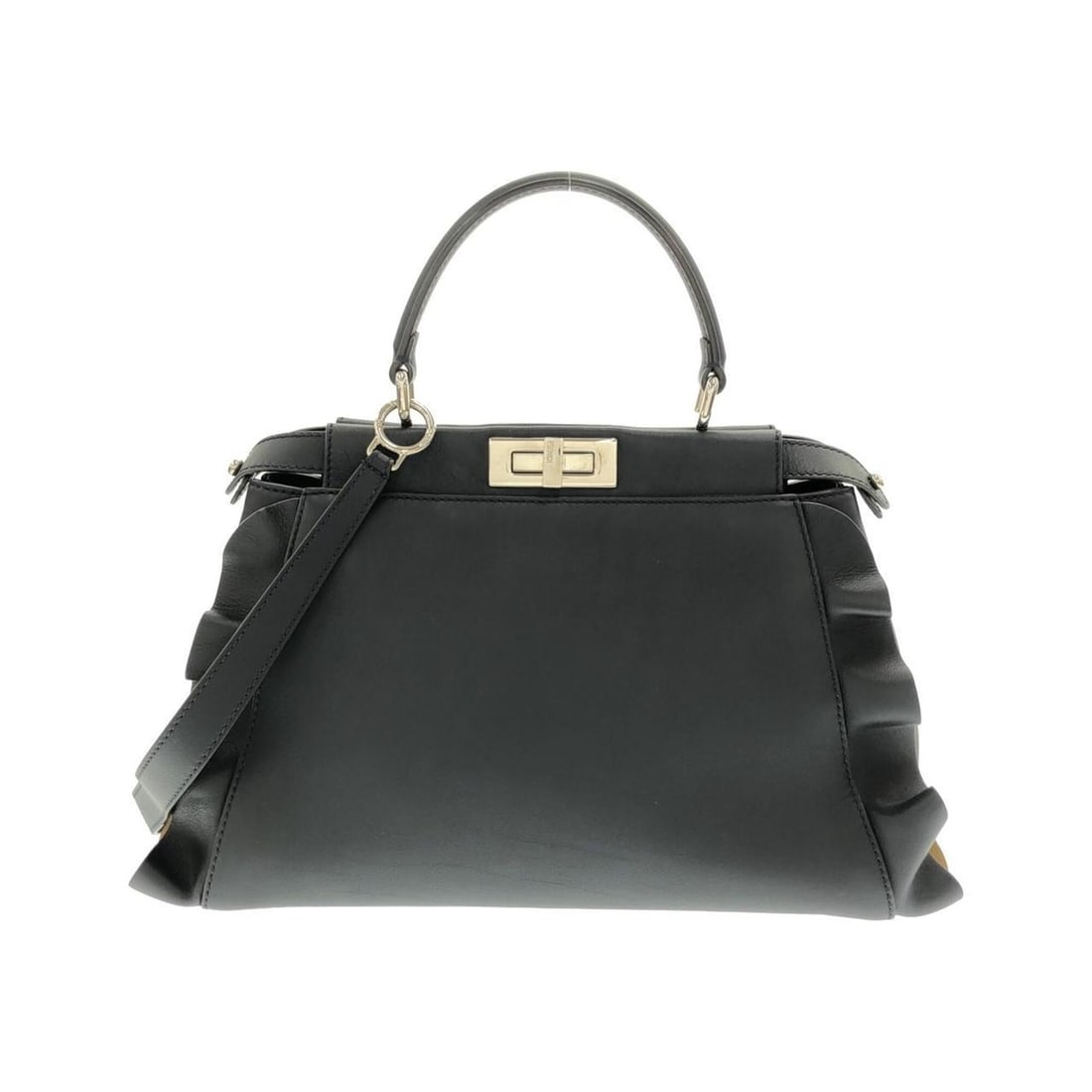 Fendi Peekaboo 8BN290 I8M Handbag: --- Catalog ---Category: SizeSize (HxWxD): 24cm x 42cm x 14cm / 9.44'' x 16.53'' x 5.51''Category: DesignType: HandbagColor: Blue, SilverGender: Men,WomenMaterial: Leather Hardware Color: