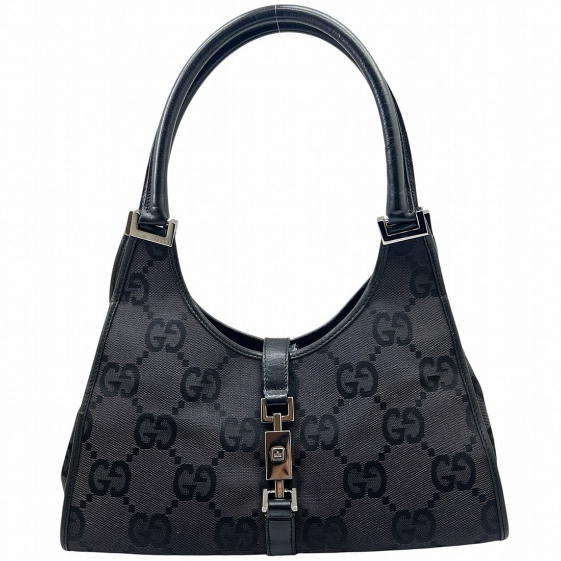 GUCCI Jackie Jumbo GG Bag, Canvas and Leather, Black Handbag, Women's Men's (1 of 18)