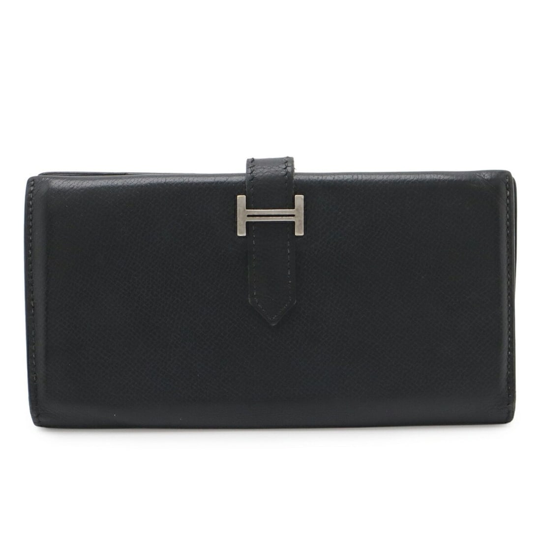 HERMES Bearn Classic Bi-fold Long Wallet, Veau Epsom Leather, Black, ?F Stamp: --- Catalog ---Category: SizeSize (HxWxD): 9cm x 17.5cm / 3.54'' x 6.88''Category: DesignType: Long wallet (bi-fold)Color: BlackGender: Women,MenMaterial: Epsom leather Category: GeneralBrand:
