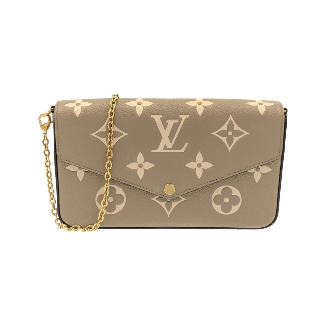 Louis Vuitton Bicolor Monogram Empreinte Pochette Felicie M69977 Shoulder Bag: --- Catalog ---Category: SizeSize (HxWxD): 12cm x 21cm x 3cm / 4.72'' x 8.26'' x 1.18''Category: DesignType: Pochette, Pouch, Shoulder bagColor: Cream, TourterelleGender: WomenMaterial: Leather