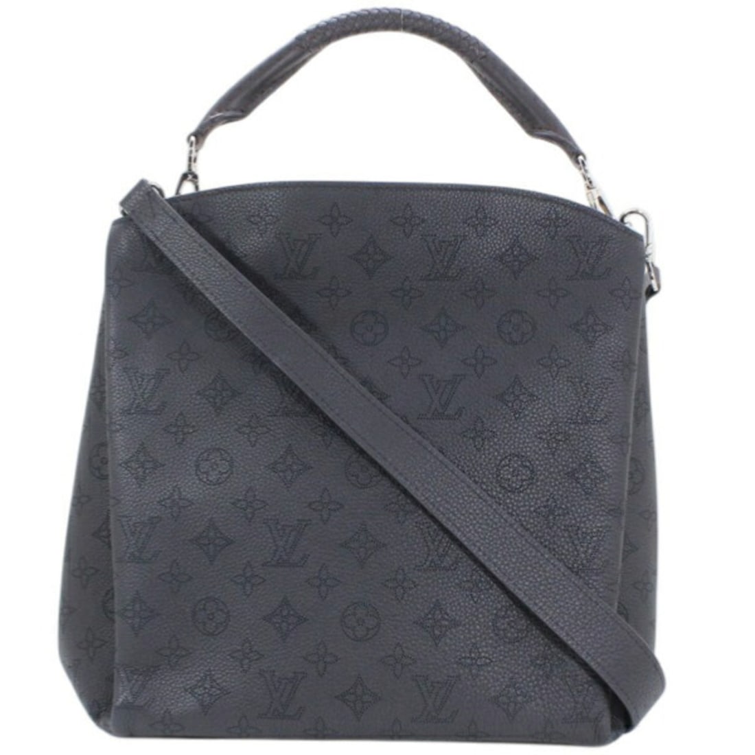 Louis Vuitton Babylon PM Shoulder Bag, Black Monogram Mahina Leather Handbag, M50031, LOUIS VUITTON, (1 of 17)