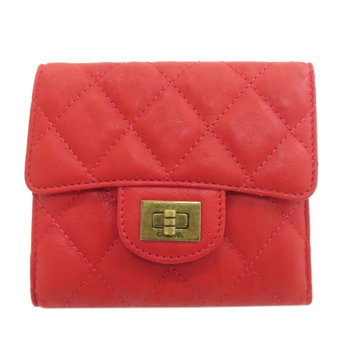 Chanel 2.55 Matelassé Compact Wallet, Gold Hardware, Bi-fold Calfskin, Women's CHANEL (1 of 20)