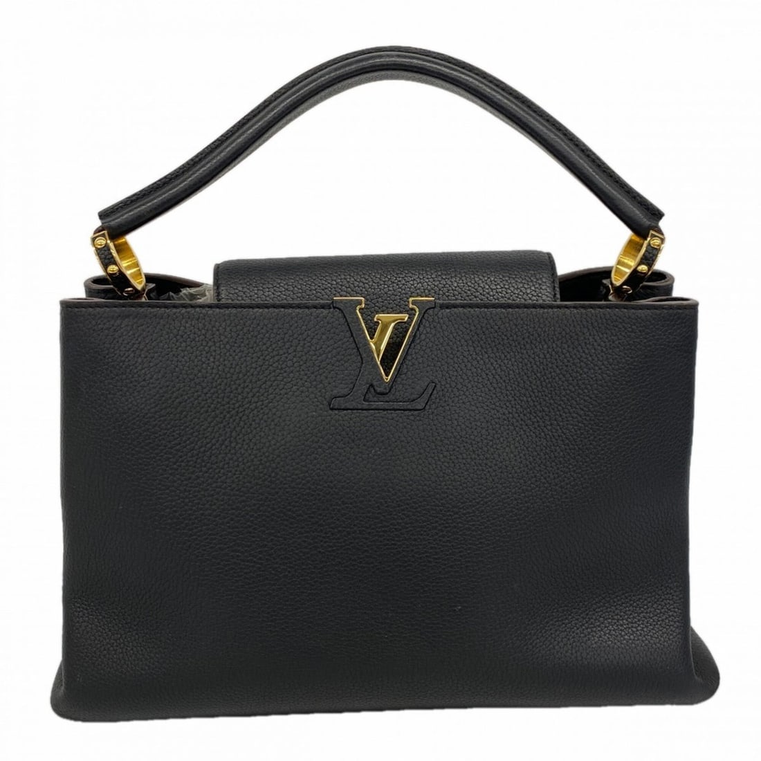 Louis Vuitton Capucines MM handbag, Taurillon leather, M48864, Noir (women's). (1 of 20)