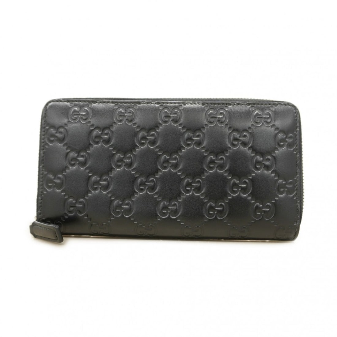 Gucci long wallet, Guccissima pattern, 307987, leather, black, for men and women. (1 of 17)