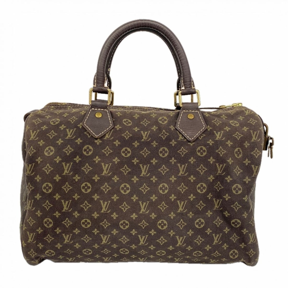 Louis Vuitton Monogram Mini Lin Speedy 30 Handbag M95224 Ebene Women's (1 of 16)