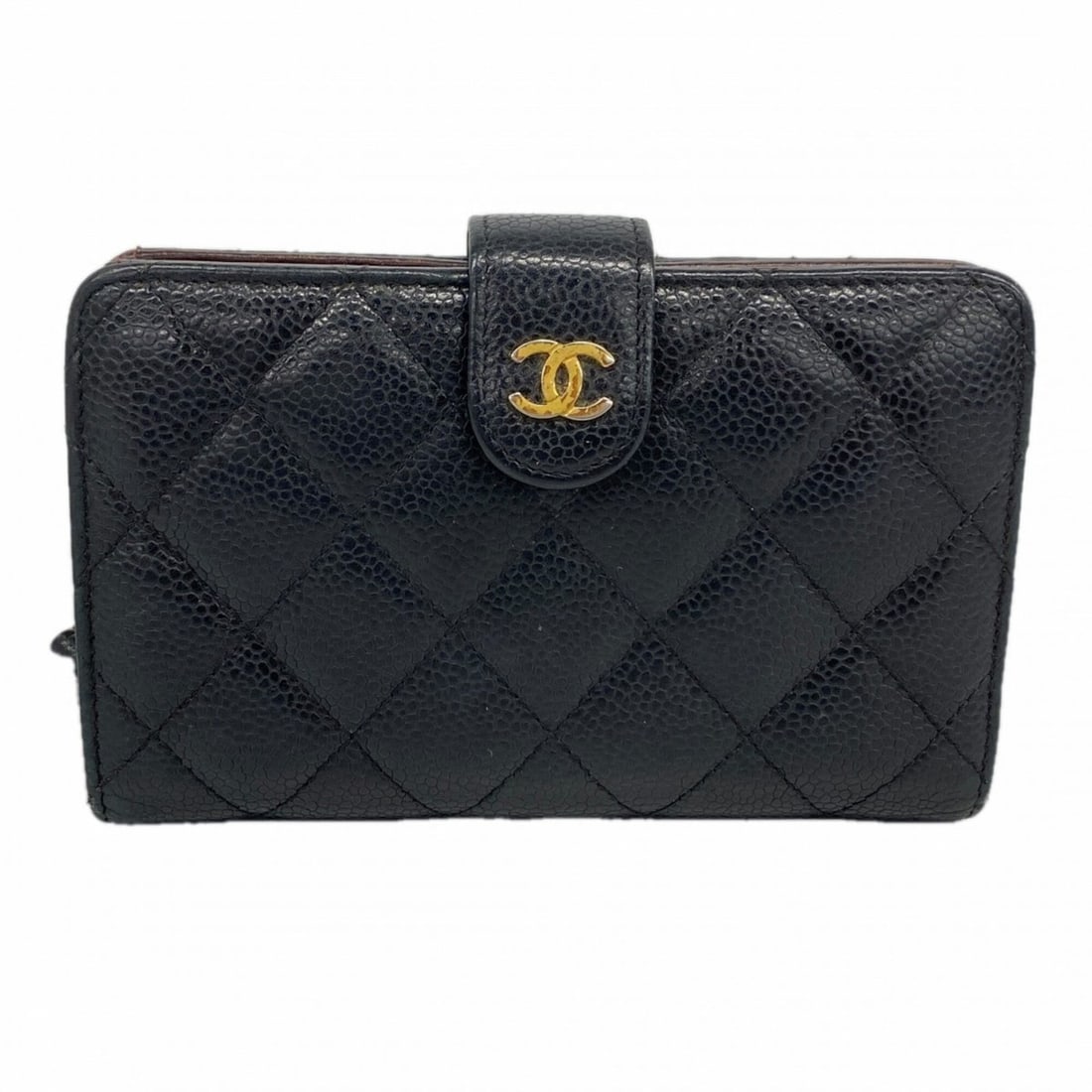 Chanel Matelassé Caviar Leather Wallet, Black, Women's (1 of 17)