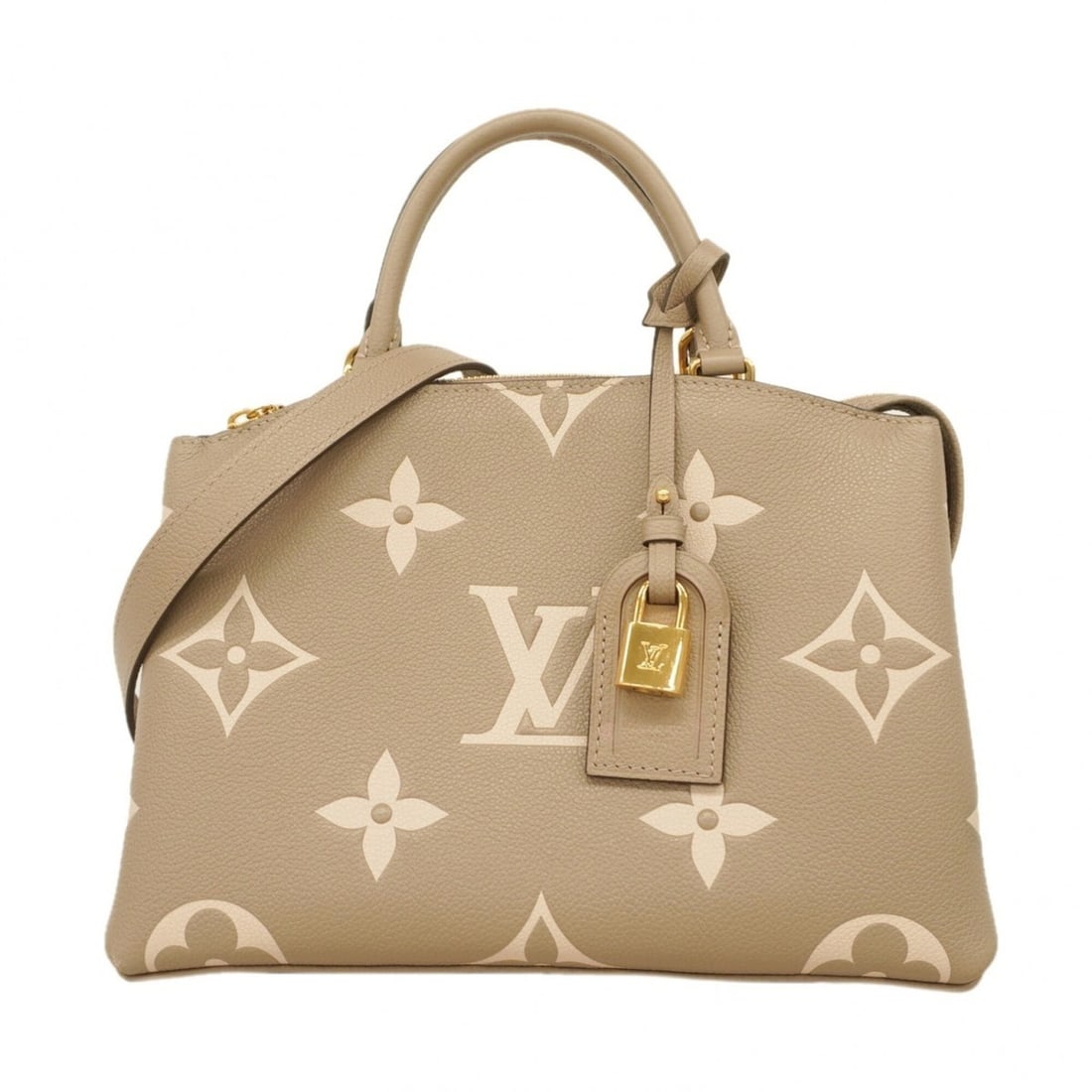 Louis Vuitton Monogram Empreinte Bicolor Petit Palais PM Handbag M58914 Tourtrere Crème 2-way bag (1 of 18)