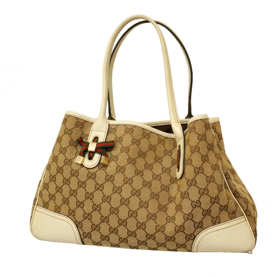 Gucci GG Canvas Sherry Line Tote Bag 163805 Brown Champagne Women's P2510913 (1 of 11)