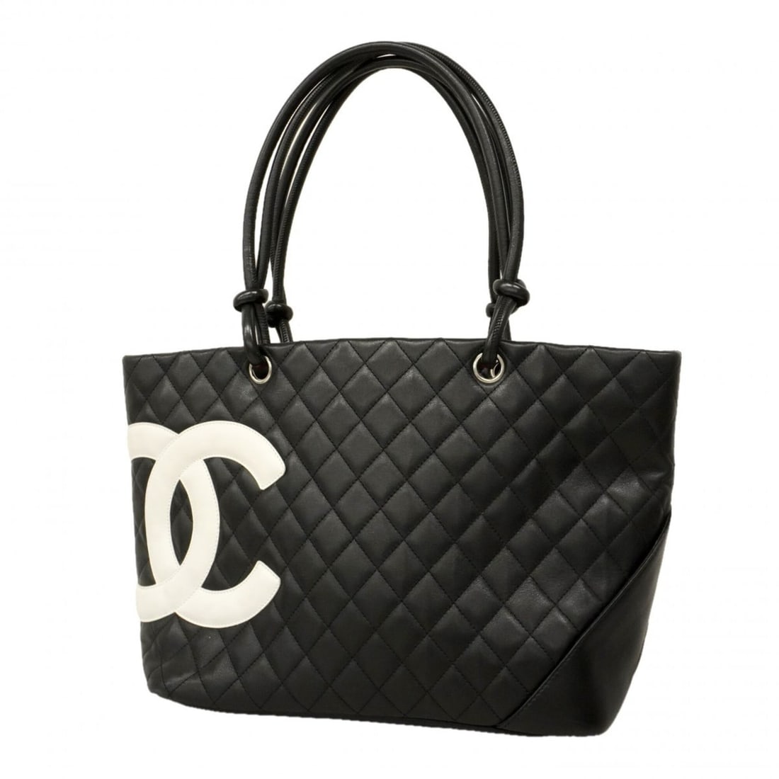 Chanel Cambon Lambskin Tote Bag, Black, Women's (1 of 13)