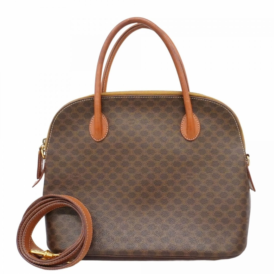 Celine Macadam Brown 2-way handbag for women (1 of 14)