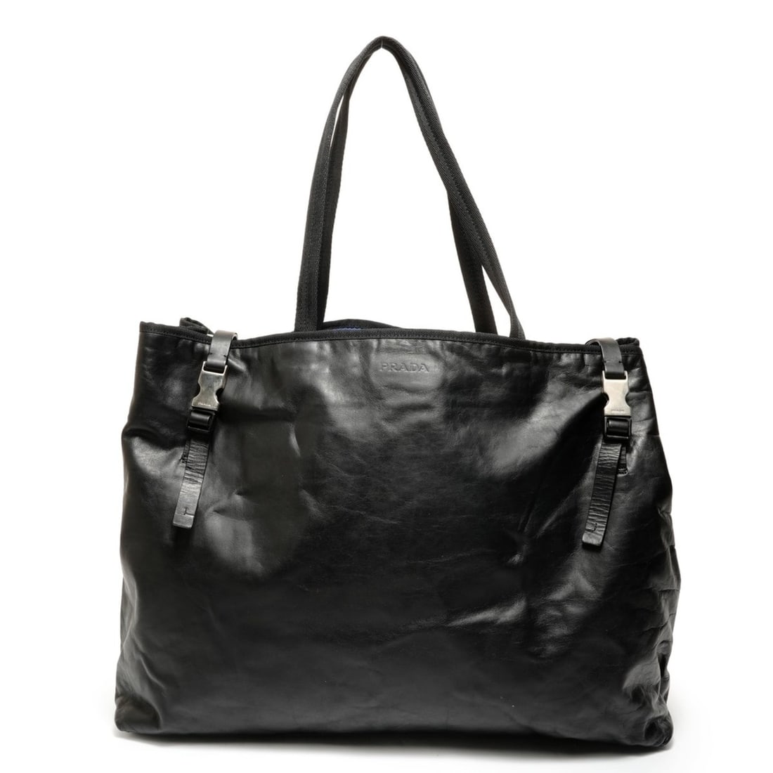 Prada leather tote bag, black (1 of 12)
