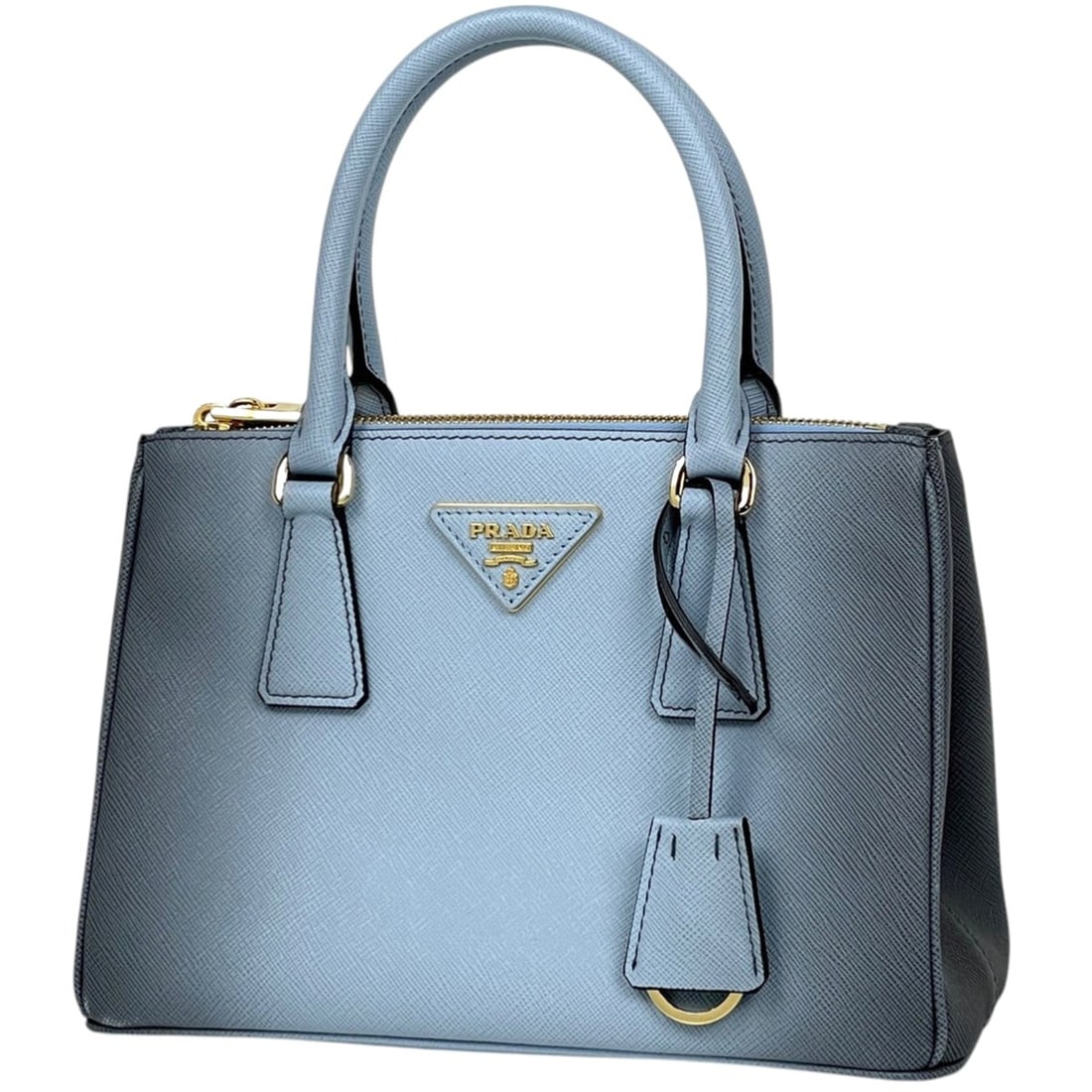 Prada Galleria Small Bag, 2-Way Shoulder Bag/Handbag, Saffiano Leather, Light Blue/Gray, 1BA896, (1 of 16)