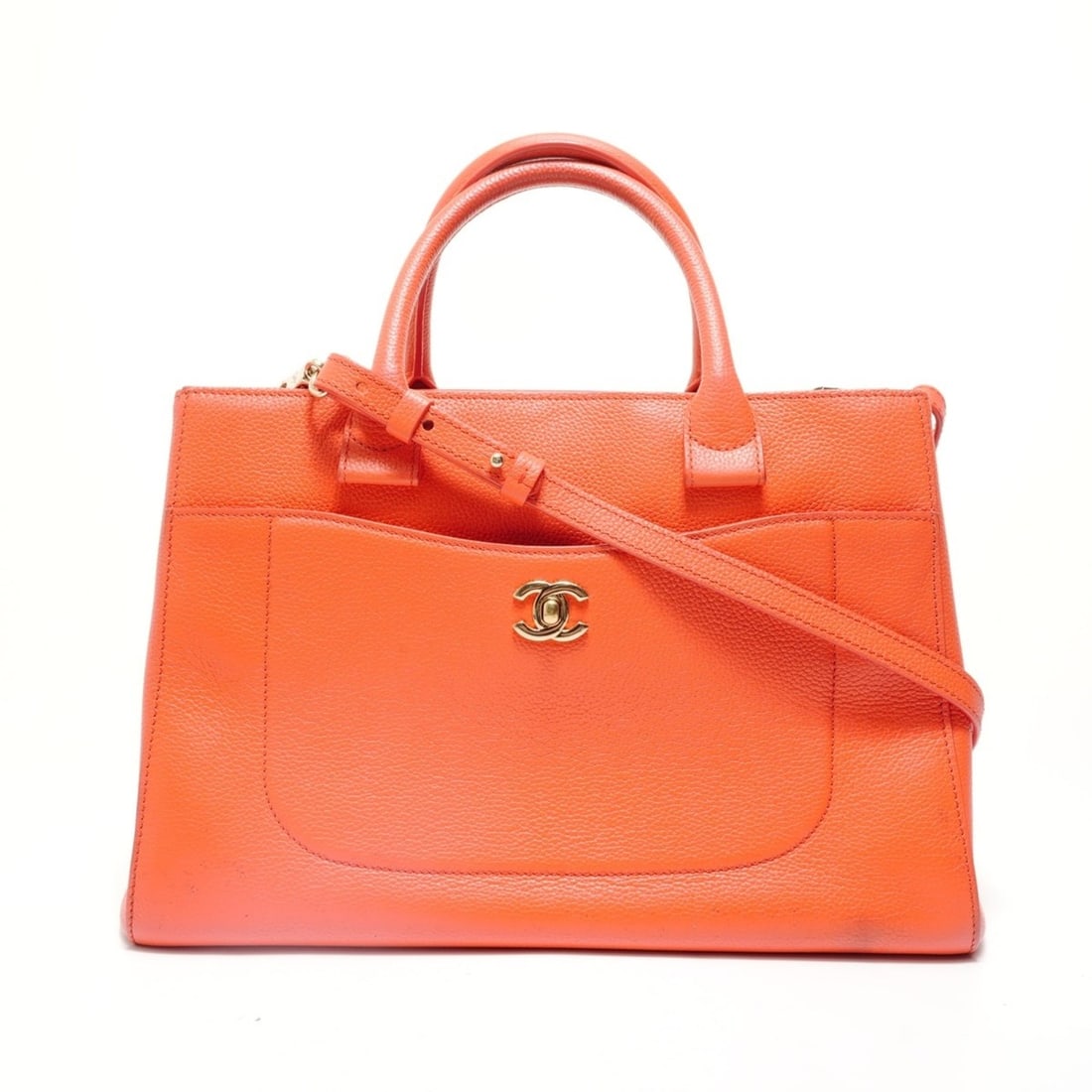 Chanel Neo Executive 2-way handbag, orange (1 of 17)