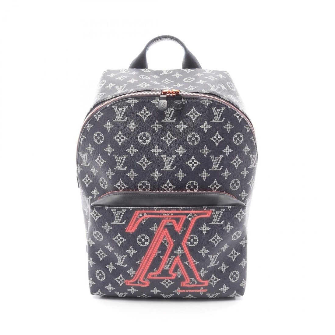 Louis Vuitton Apollo Upside Down Backpack/Handbag, Coated Canvas and Leather, Monogram Ink, Men's,: --- Catalog ---Category: SizeSize (HxWxD): 39cm x 28cm x 16cm / 15.35'' x 11.02'' x 6.29''Category: DesignType: BackpackColor: Black, Red color, WhiteGender: Men,WomenMaterial: Coated canvas ,