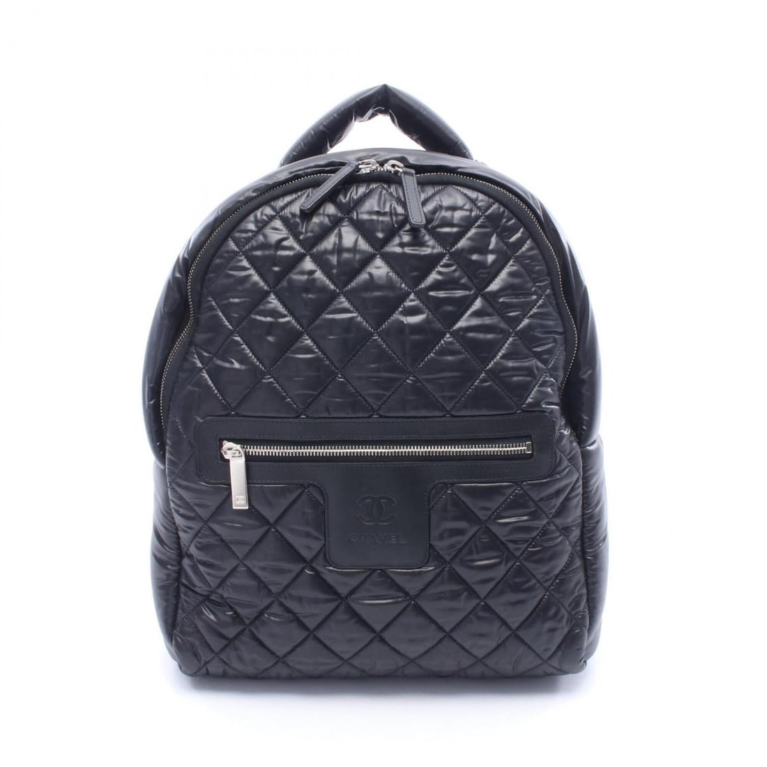 Chanel Coco Cocoon Backpack/Handbag, Nylon & Leather, Women's, Black: --- Catalog ---Category: SizeSize (HxWxD): 35cm x 29cm x 11cm / 13.77'' x 11.41'' x 4.33''Category: DesignType: BackpackColor: BlackGender: WomenMaterial: Nylon , Leather Category: GeneralBrand: Chane
