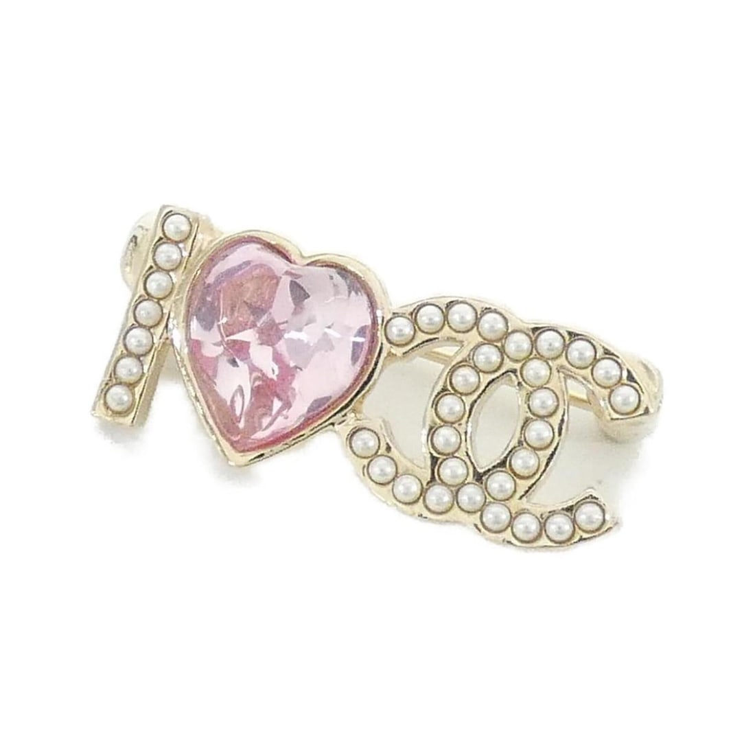 Chanel brooch: --- Catalog ---Category: SizeSize (HxWxD): 1.2cm x 3cm / 0.47'' x 1.18''Category: DesignType: BroochColor: Pink, WhiteGender: WomenMaterial: Artificial pearlCategory: GeneralBrand: Chanel--- Item
