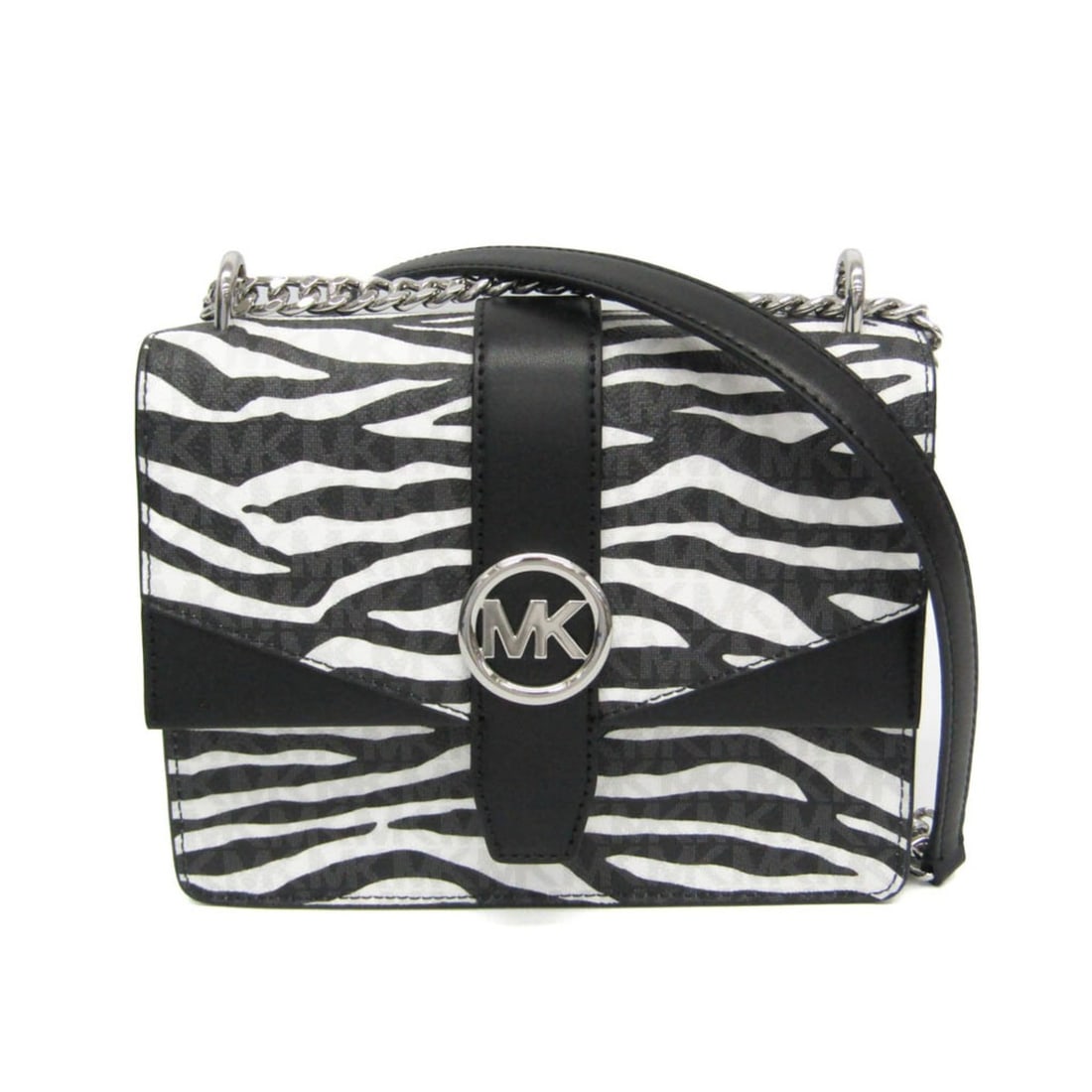 Michael Kors GREENWICH 35S5SGRC1V Women's PVC,Leather Shoulder Bag Black,White (1 of 11)