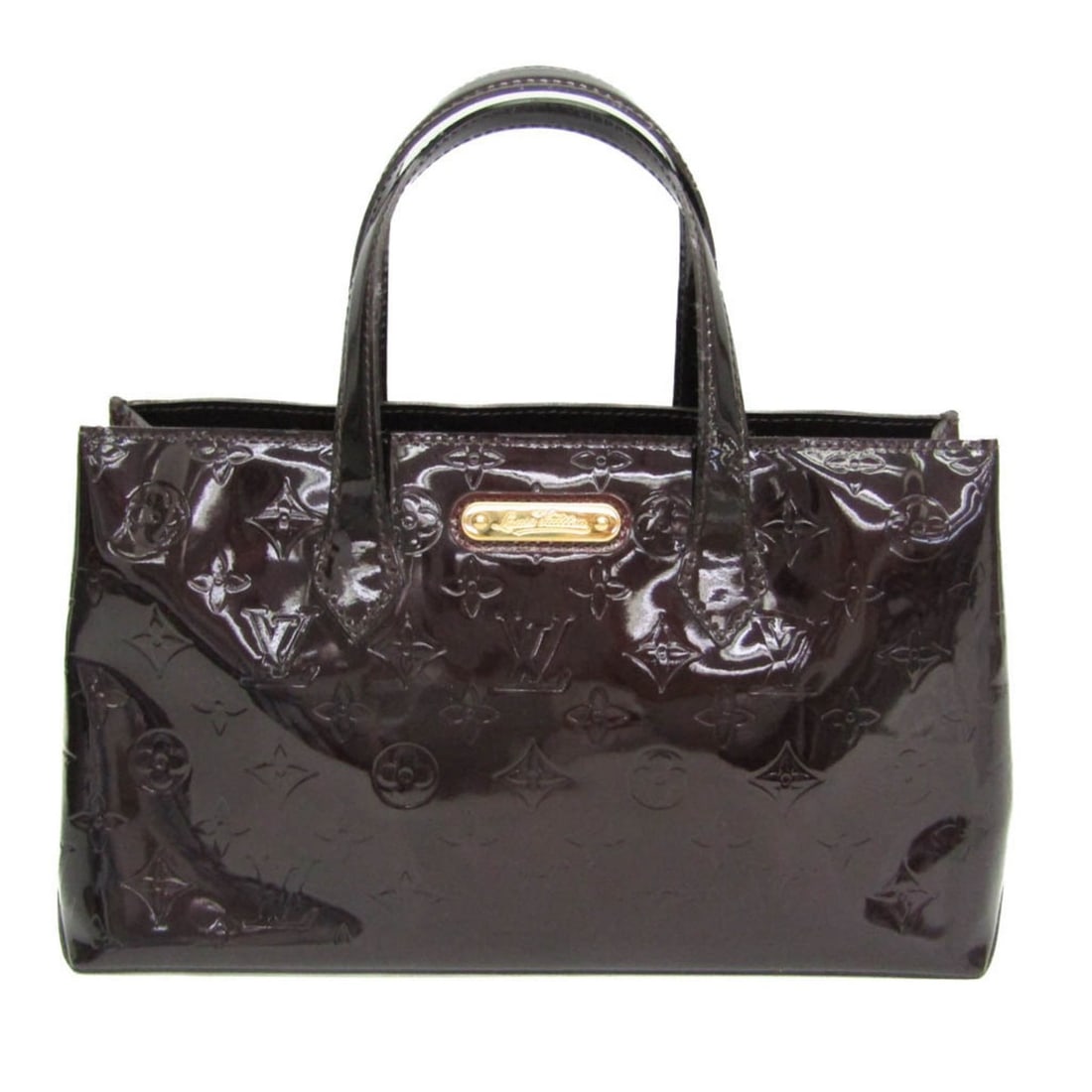 Louis Vuitton Monogram Vernis Wilshire PM M93641 Women's Handbag Amarante (1 of 17)