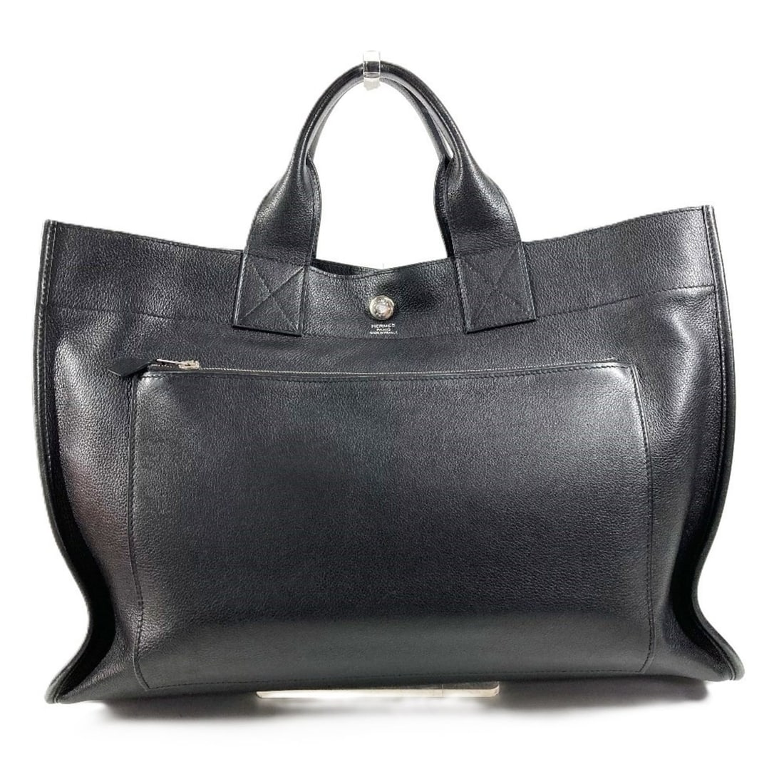 HERMES Sac Berlin 40 - Leather Tote Bag/Handbag Black Men's & Women's (1 of 16)