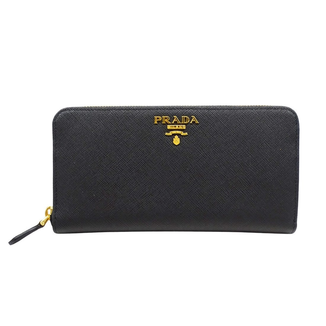 Prada PRADA Wallet for Women and Men, Brand Name Long Wallet, Saffiano Leather, Hibiscus Pattern, (1 of 10)