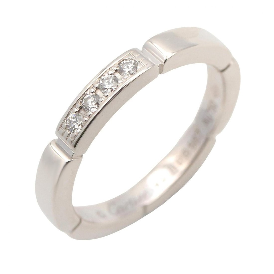 Cartier Maillon Panthère Ring, Diamond 18K White Gold (WG), Women's, Clear/Silver Tone (1 of 7)