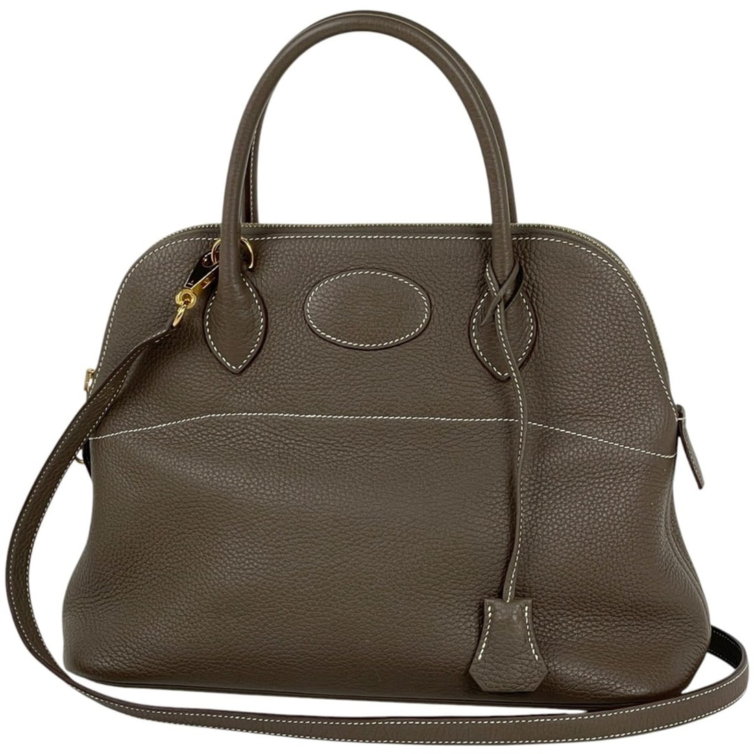 Hermes Bolide 31 2-Way Shoulder Bag/Handbag, Taurillon Leather, Etoupe D, Women's (1 of 14)
