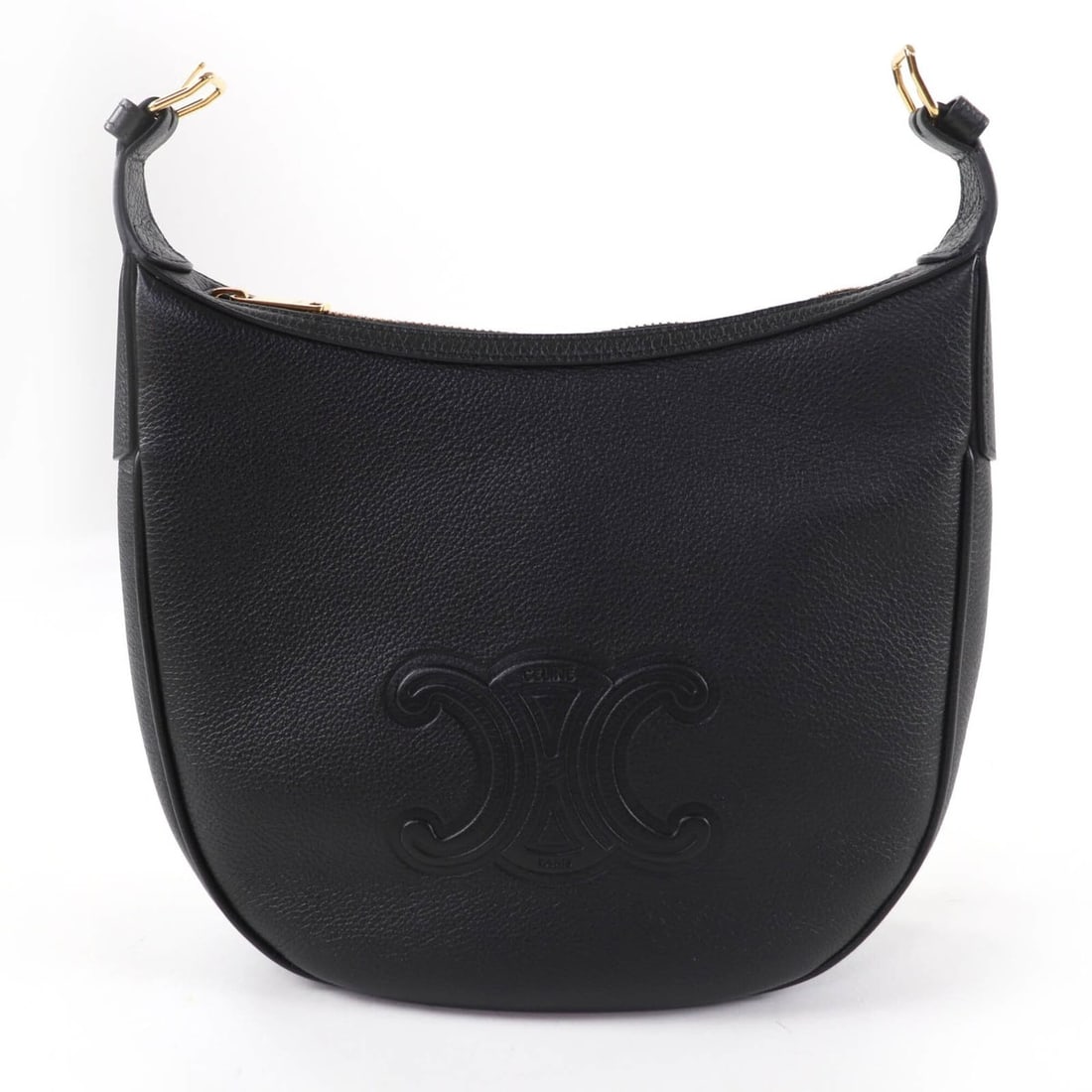 CELINE 11725 Cuir Triomphe Eloise Small Leather 2-Way Handbag/Shoulder Bag, Black, with Dust Made in (1 of 14)