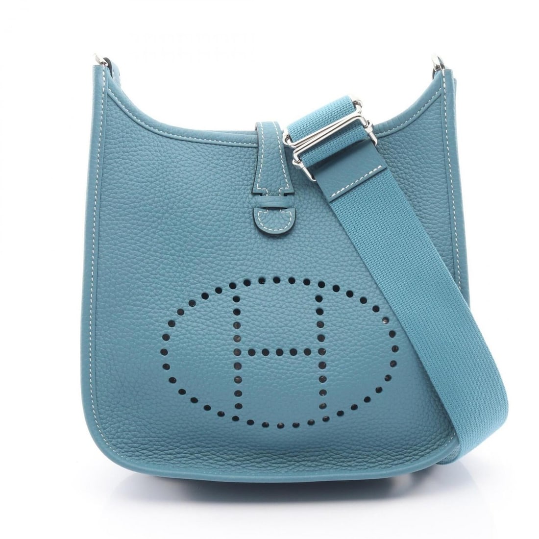 Hermes Evelyne 23 Shoulder Bag/Handbag, Leather, Taurillon Clemence Women's, Blue (1 of 7)